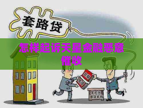 怎样起诉天星金融恶意