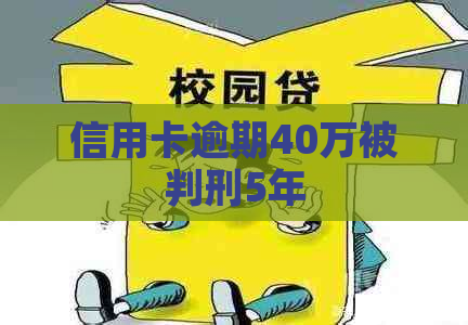 信用卡逾期40万被判刑5年