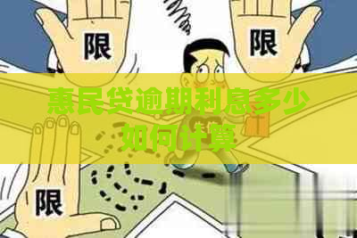 惠民贷逾期利息多少如何计算
