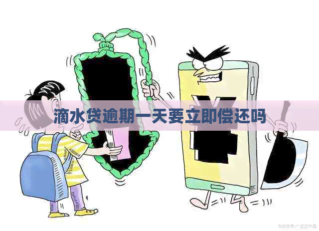 滴水贷逾期一天要立即偿还吗