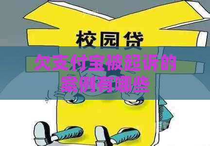 欠支付宝被起诉的案例有哪些