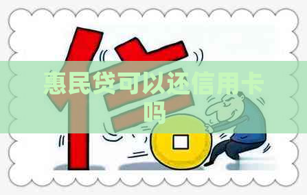 惠民贷可以还信用卡吗