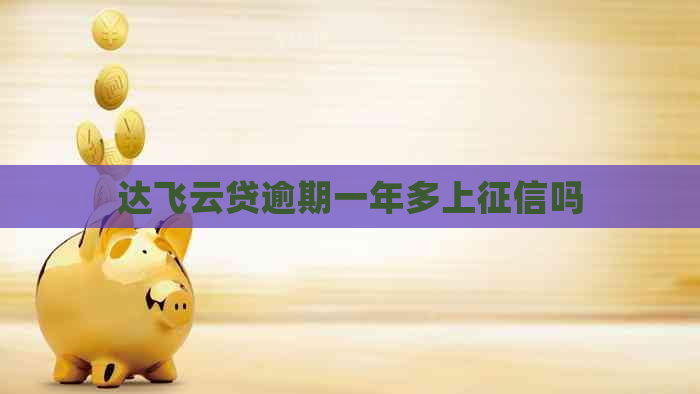 达飞云贷逾期一年多上吗