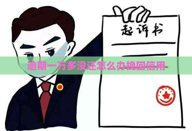 逾期一万多没还怎么办挽回信用