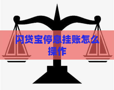 闪贷宝停息挂账怎么操作