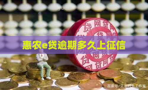 惠农e贷逾期多久上