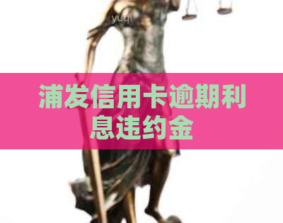 浦发信用卡逾期利息违约金