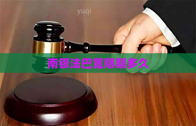 南银法巴宽限期多久