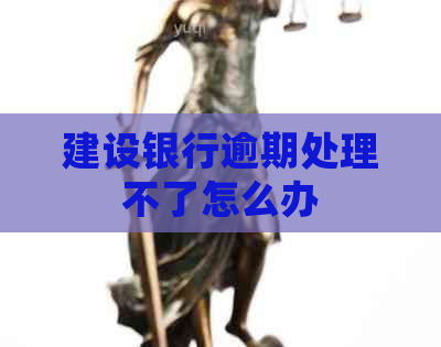 建设银行逾期处理不了怎么办