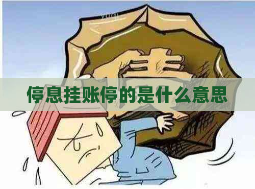 停息挂账停的是什么意思