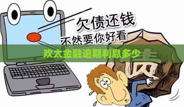 欢太金融逾期利息多少