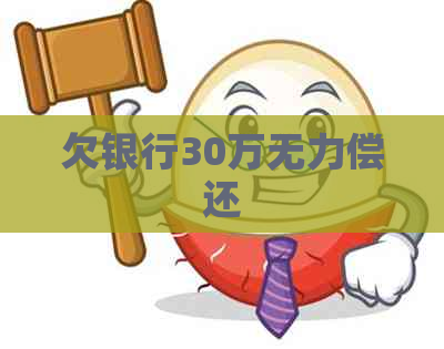 欠银行30万无力偿还