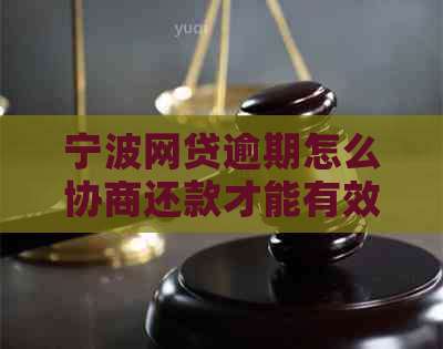 宁波网贷逾期怎么协商还款才能有效解决问题