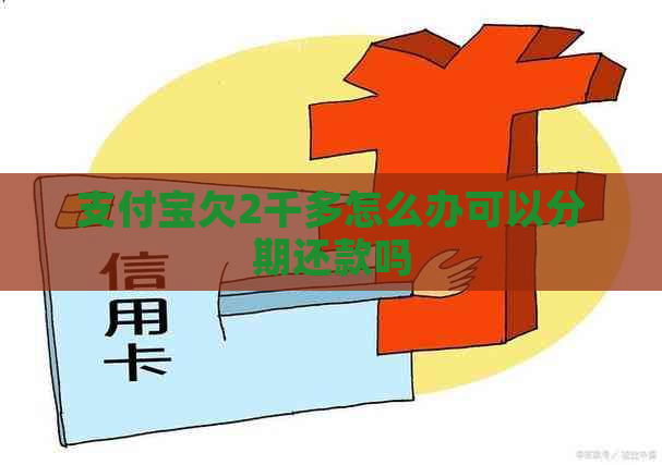 支付宝欠2千多怎么办可以分期还款吗