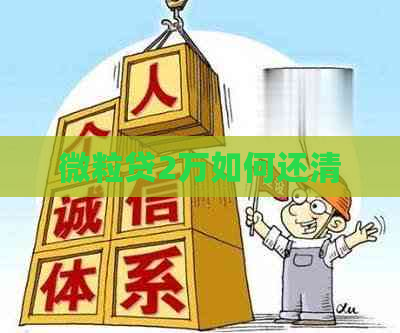 微粒贷2万如何还清