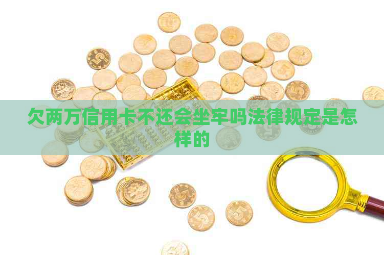 欠两万信用卡不还会坐牢吗法律规定是怎样的