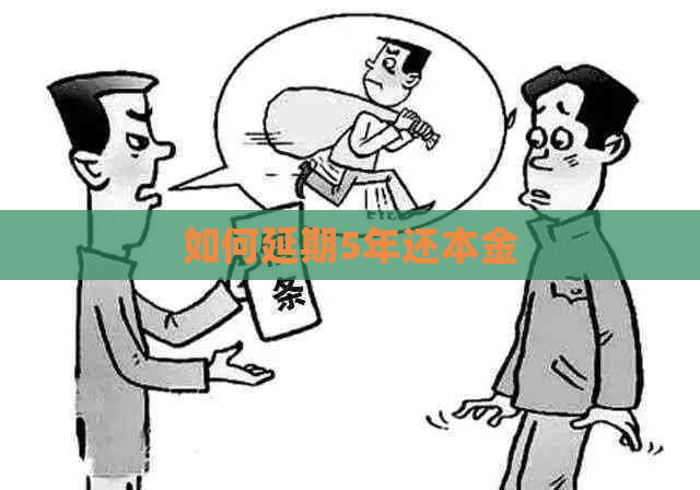 如何延期5年还本金