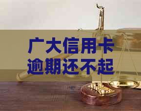 广大信用卡逾期还不起怎么办