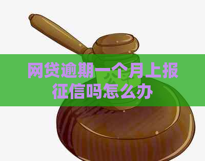 网贷逾期一个月上报吗怎么办