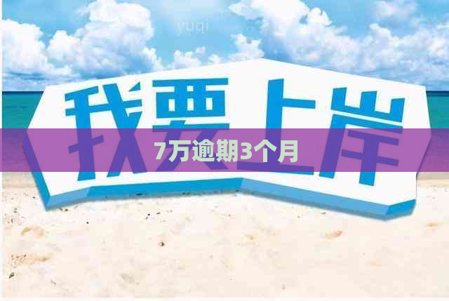 7万逾期3个月
