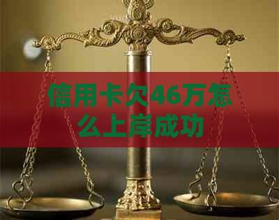 信用卡欠46万怎么上岸成功