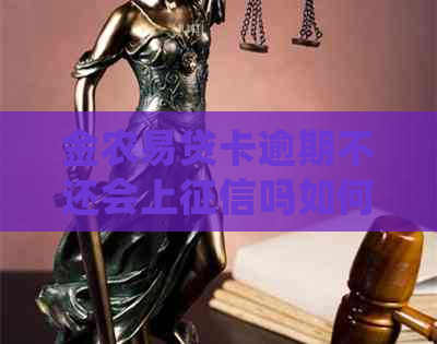 金农易贷卡逾期不还会上吗如何处理