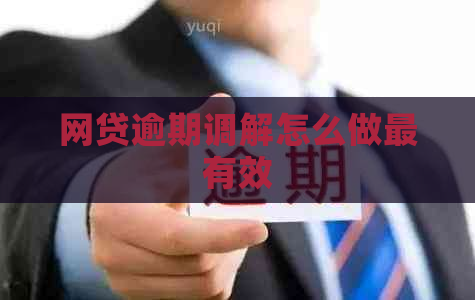 网贷逾期调解怎么做最有效