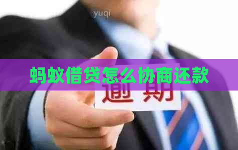 蚂蚁借贷怎么协商还款