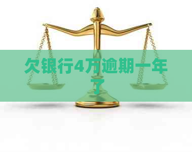 欠银行4万逾期一年了