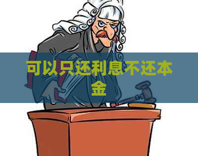 可以只还利息不还本金