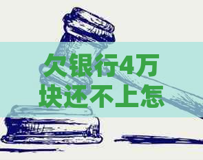 欠银行4万块还不上怎么处理