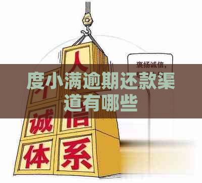 度小满逾期还款渠道有哪些