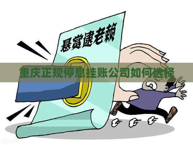 重庆正规停息挂账公司如何选择