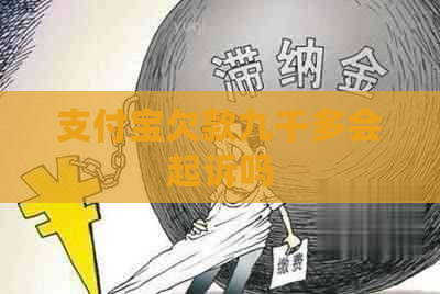 支付宝欠款九千多会起诉吗