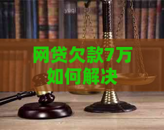 网贷欠款7万如何解决