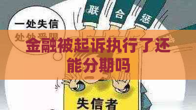 金融被起诉执行了还能分期吗