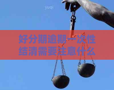 逾期一次性结清需要注意什么