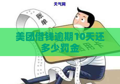 美团借钱逾期10天还多少罚金