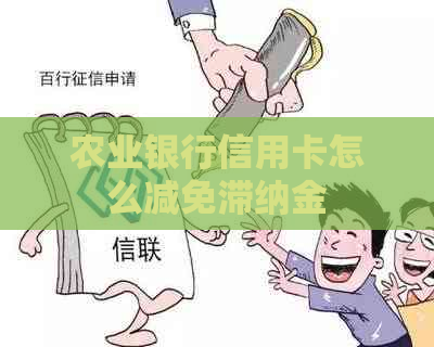 农业银行信用卡怎么减免滞纳金