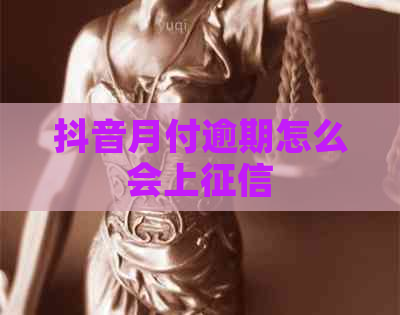 抖音月付逾期怎么会上