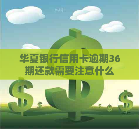 华夏银行信用卡逾期36期还款需要注意什么