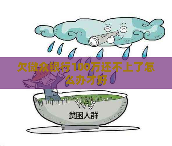 欠微众银行100万还不上了怎么办才好
