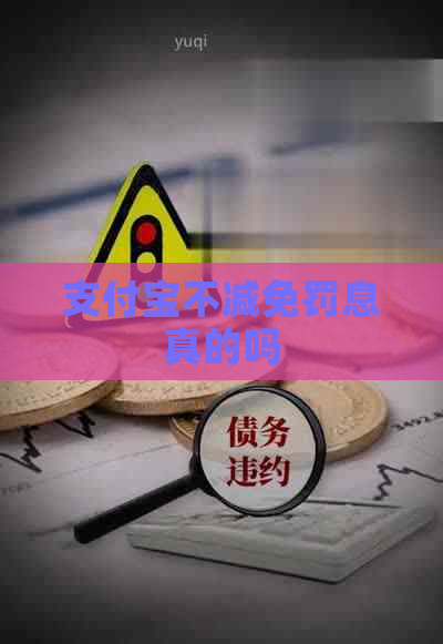 支付宝不减免罚息真的吗