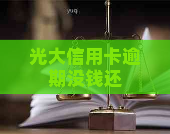 光大信用卡逾期没钱还