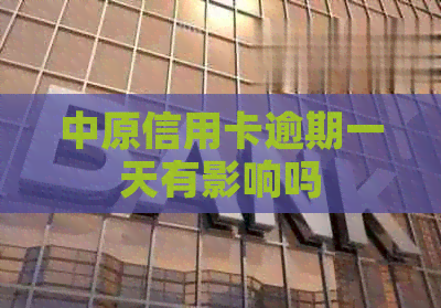 中原信用卡逾期一天有影响吗