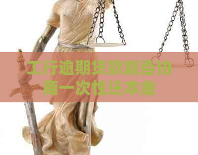 工行逾期贷款能否协商一次性还本金