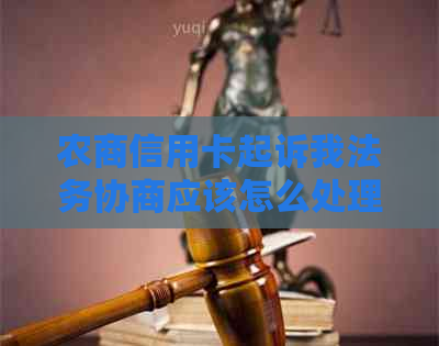 农商信用卡起诉我法务协商应该怎么处理