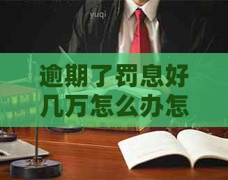 逾期了罚息好几万怎么办怎么办
