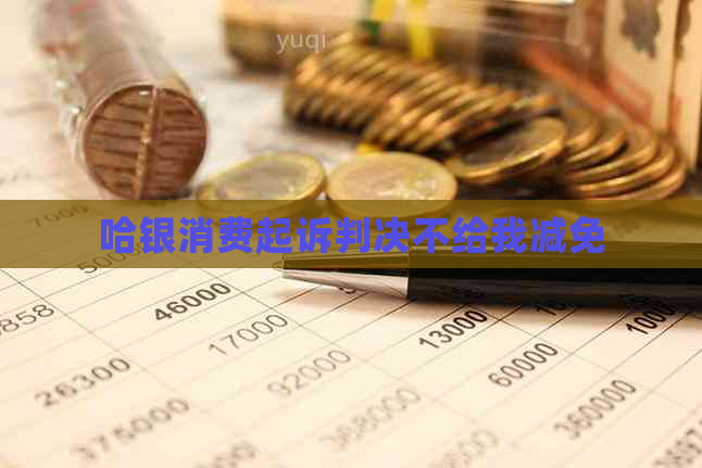 哈银消费起诉判决不给我减免