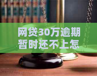 网贷30万逾期暂时还不上怎么办